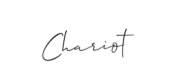 Make a beautiful signature design for name Chariot. With this signature (Allison_Script) style, you can create a handwritten signature for free. Chariot signature style 2 images and pictures png