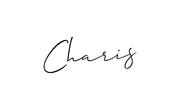 You should practise on your own different ways (Allison_Script) to write your name (Charis) in signature. don't let someone else do it for you. Charis signature style 2 images and pictures png