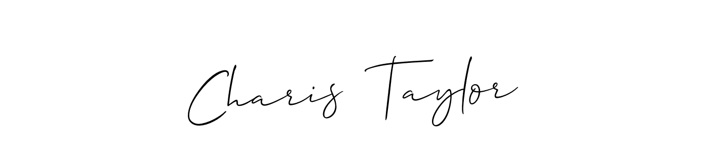 See photos of Charis  Taylor official signature by Spectra . Check more albums & portfolios. Read reviews & check more about Allison_Script font. Charis  Taylor signature style 2 images and pictures png