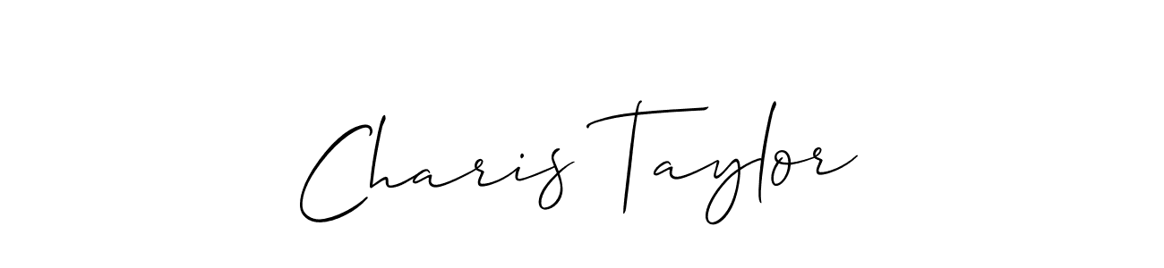 You should practise on your own different ways (Allison_Script) to write your name (Charis Taylor) in signature. don't let someone else do it for you. Charis Taylor signature style 2 images and pictures png