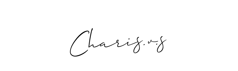 How to Draw Charis.v.s signature style? Allison_Script is a latest design signature styles for name Charis.v.s. Charis.v.s signature style 2 images and pictures png