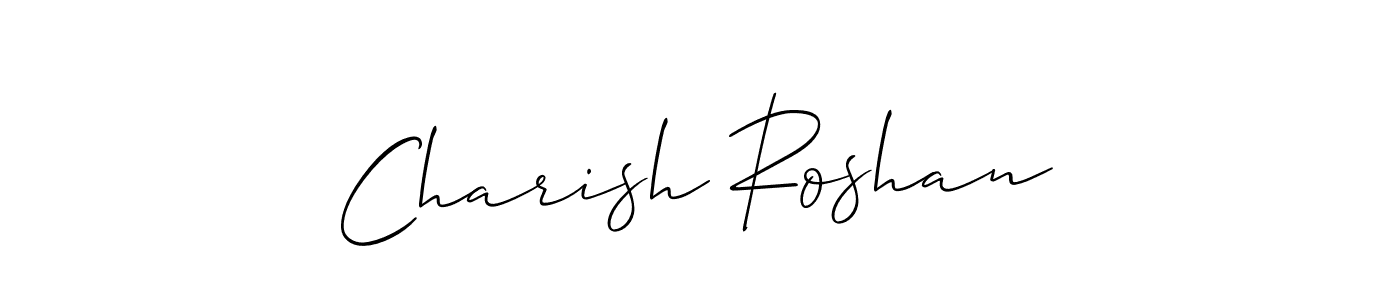 How to make Charish Roshan signature? Allison_Script is a professional autograph style. Create handwritten signature for Charish Roshan name. Charish Roshan signature style 2 images and pictures png