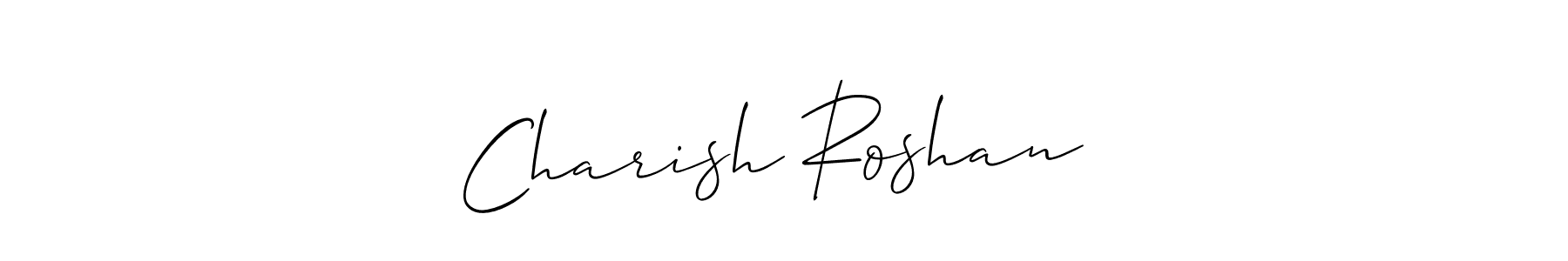You can use this online signature creator to create a handwritten signature for the name Charish Roshan ❤. This is the best online autograph maker. Charish Roshan ❤ signature style 2 images and pictures png