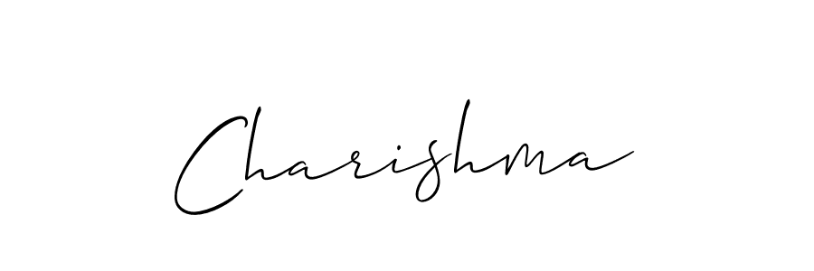 Design your own signature with our free online signature maker. With this signature software, you can create a handwritten (Allison_Script) signature for name Charishma. Charishma signature style 2 images and pictures png