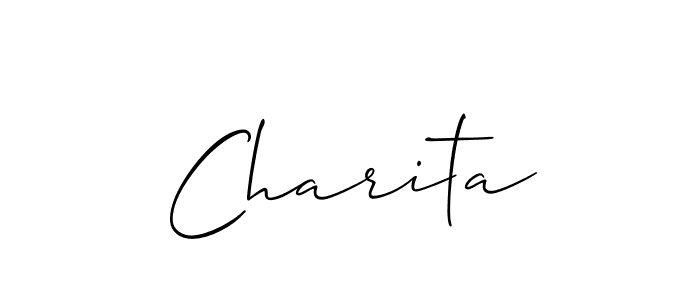 How to make Charita signature? Allison_Script is a professional autograph style. Create handwritten signature for Charita name. Charita signature style 2 images and pictures png