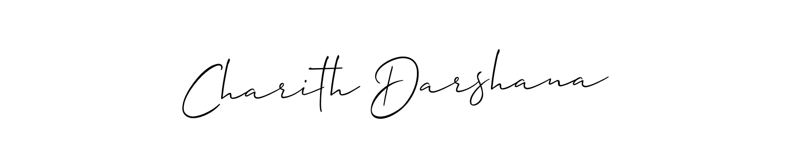 Charith Darshana stylish signature style. Best Handwritten Sign (Allison_Script) for my name. Handwritten Signature Collection Ideas for my name Charith Darshana. Charith Darshana signature style 2 images and pictures png