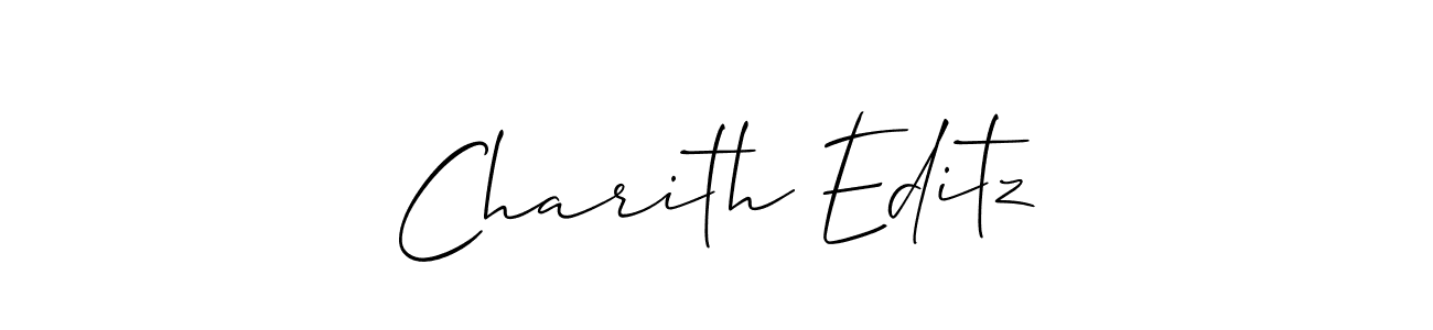 How to make Charith Editz signature? Allison_Script is a professional autograph style. Create handwritten signature for Charith Editz name. Charith Editz signature style 2 images and pictures png