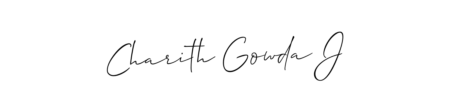 Make a short Charith Gowda J signature style. Manage your documents anywhere anytime using Allison_Script. Create and add eSignatures, submit forms, share and send files easily. Charith Gowda J signature style 2 images and pictures png