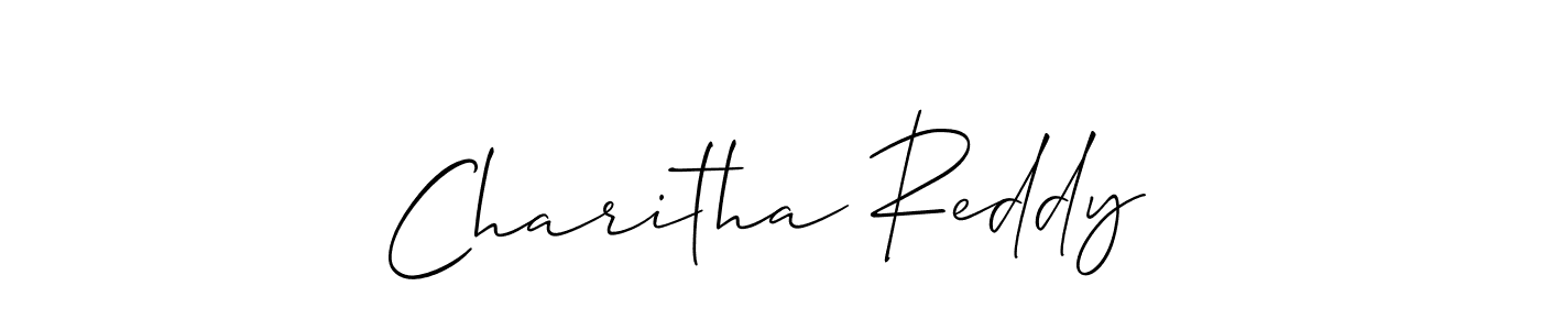 Charitha Reddy stylish signature style. Best Handwritten Sign (Allison_Script) for my name. Handwritten Signature Collection Ideas for my name Charitha Reddy. Charitha Reddy signature style 2 images and pictures png