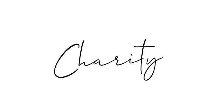 Use a signature maker to create a handwritten signature online. With this signature software, you can design (Allison_Script) your own signature for name Charity. Charity signature style 2 images and pictures png
