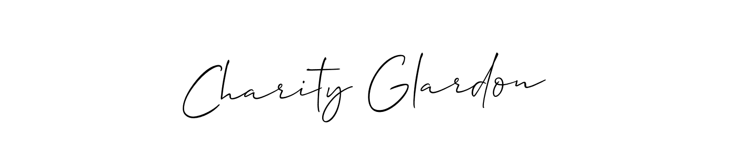 Create a beautiful signature design for name Charity Glardon. With this signature (Allison_Script) fonts, you can make a handwritten signature for free. Charity Glardon signature style 2 images and pictures png