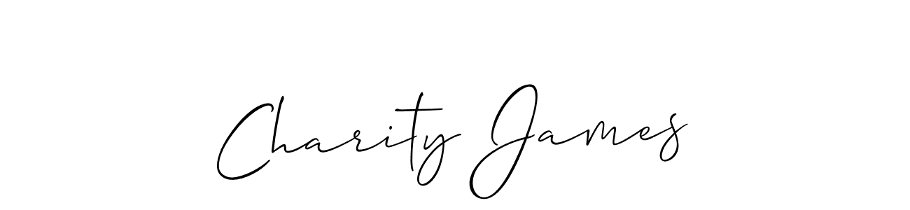 How to make Charity James name signature. Use Allison_Script style for creating short signs online. This is the latest handwritten sign. Charity James signature style 2 images and pictures png