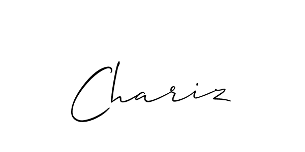 Also You can easily find your signature by using the search form. We will create Chariz name handwritten signature images for you free of cost using Allison_Script sign style. Chariz signature style 2 images and pictures png