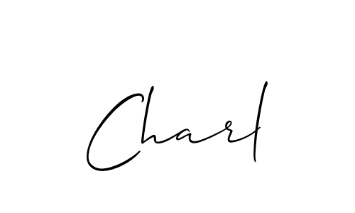 How to make Charl signature? Allison_Script is a professional autograph style. Create handwritten signature for Charl name. Charl signature style 2 images and pictures png