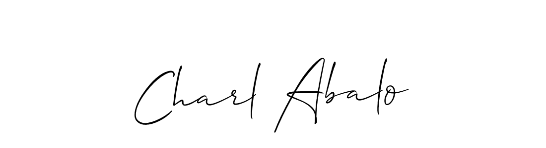 Design your own signature with our free online signature maker. With this signature software, you can create a handwritten (Allison_Script) signature for name Charl Abalo. Charl Abalo signature style 2 images and pictures png