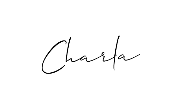 The best way (Allison_Script) to make a short signature is to pick only two or three words in your name. The name Charla include a total of six letters. For converting this name. Charla signature style 2 images and pictures png