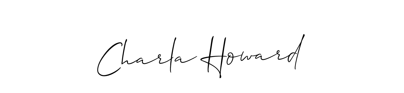 Create a beautiful signature design for name Charla Howard. With this signature (Allison_Script) fonts, you can make a handwritten signature for free. Charla Howard signature style 2 images and pictures png