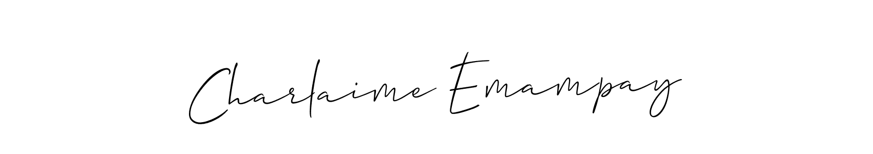 Once you've used our free online signature maker to create your best signature Allison_Script style, it's time to enjoy all of the benefits that Charlaime Emampay name signing documents. Charlaime Emampay signature style 2 images and pictures png