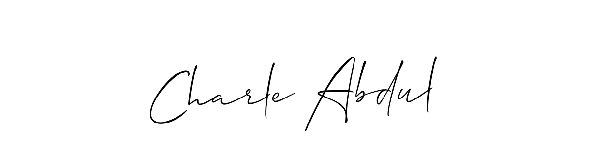 The best way (Allison_Script) to make a short signature is to pick only two or three words in your name. The name Charle Abdul include a total of six letters. For converting this name. Charle Abdul signature style 2 images and pictures png