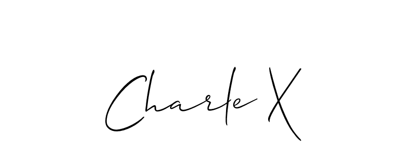 Also You can easily find your signature by using the search form. We will create Charle X name handwritten signature images for you free of cost using Allison_Script sign style. Charle X signature style 2 images and pictures png