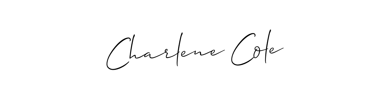 This is the best signature style for the Charlene Cole name. Also you like these signature font (Allison_Script). Mix name signature. Charlene Cole signature style 2 images and pictures png