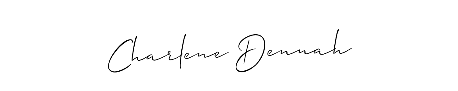 See photos of Charlene Dennah official signature by Spectra . Check more albums & portfolios. Read reviews & check more about Allison_Script font. Charlene Dennah signature style 2 images and pictures png