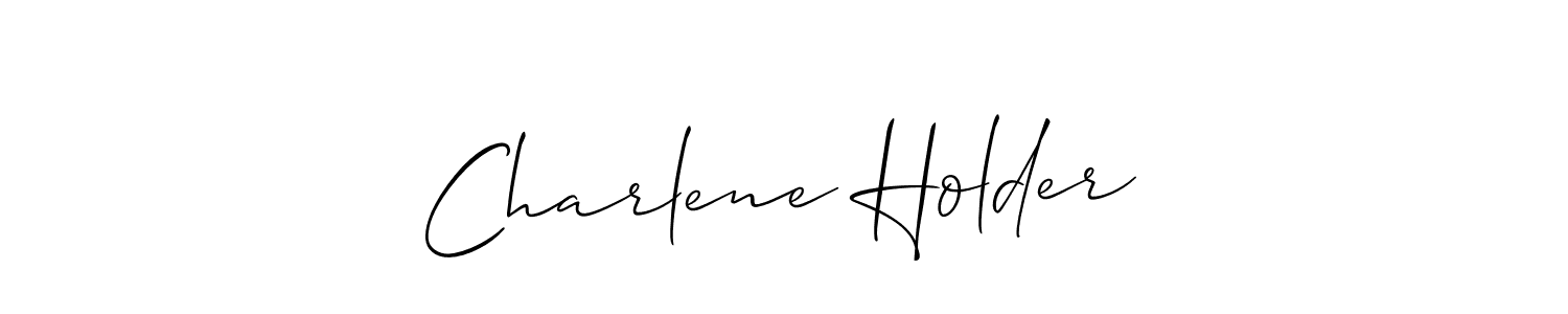 Charlene Holder stylish signature style. Best Handwritten Sign (Allison_Script) for my name. Handwritten Signature Collection Ideas for my name Charlene Holder. Charlene Holder signature style 2 images and pictures png