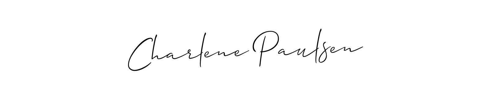 Best and Professional Signature Style for Charlene Paulsen. Allison_Script Best Signature Style Collection. Charlene Paulsen signature style 2 images and pictures png