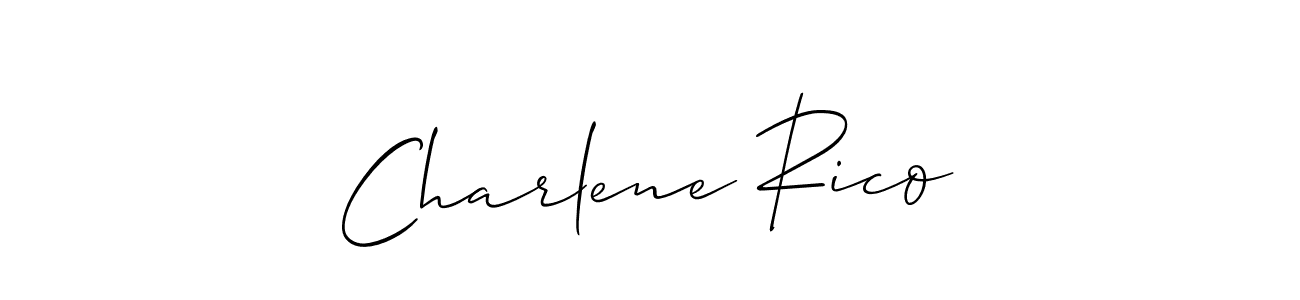 It looks lik you need a new signature style for name Charlene Rico. Design unique handwritten (Allison_Script) signature with our free signature maker in just a few clicks. Charlene Rico signature style 2 images and pictures png