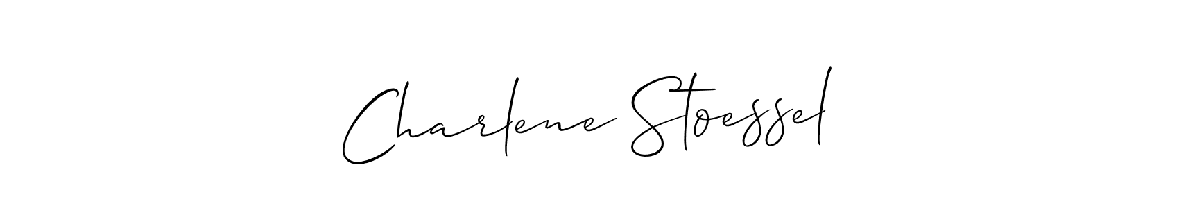 Also You can easily find your signature by using the search form. We will create Charlene Stoessel name handwritten signature images for you free of cost using Allison_Script sign style. Charlene Stoessel signature style 2 images and pictures png