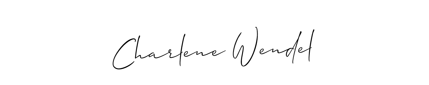 Create a beautiful signature design for name Charlene Wendel. With this signature (Allison_Script) fonts, you can make a handwritten signature for free. Charlene Wendel signature style 2 images and pictures png