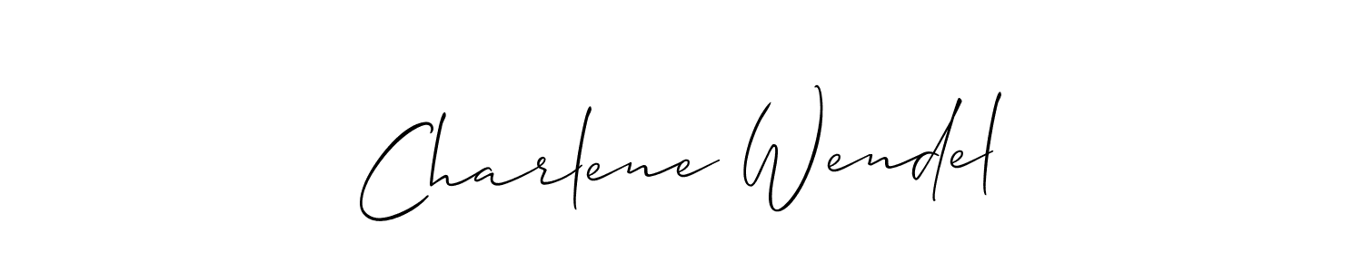 Create a beautiful signature design for name Charlene Wendel. With this signature (Allison_Script) fonts, you can make a handwritten signature for free. Charlene Wendel signature style 2 images and pictures png