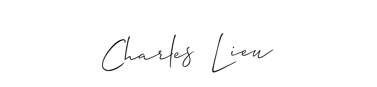 Make a beautiful signature design for name Charles  Lieu. With this signature (Allison_Script) style, you can create a handwritten signature for free. Charles  Lieu signature style 2 images and pictures png