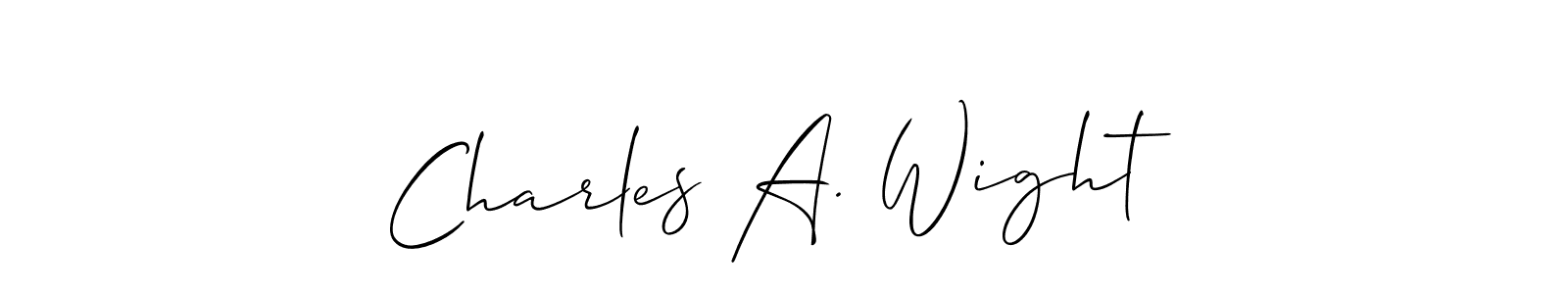 Make a beautiful signature design for name Charles A. Wight. Use this online signature maker to create a handwritten signature for free. Charles A. Wight signature style 2 images and pictures png