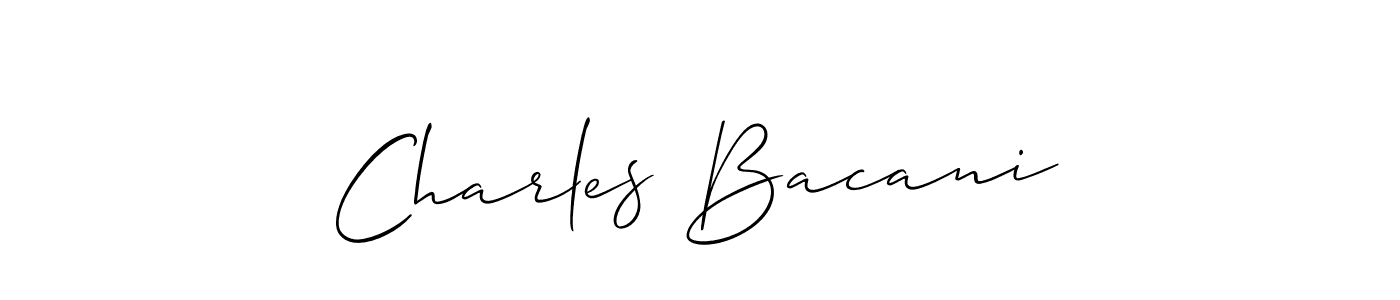 How to make Charles Bacani name signature. Use Allison_Script style for creating short signs online. This is the latest handwritten sign. Charles Bacani signature style 2 images and pictures png