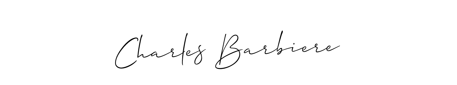 Similarly Allison_Script is the best handwritten signature design. Signature creator online .You can use it as an online autograph creator for name Charles Barbiere. Charles Barbiere signature style 2 images and pictures png