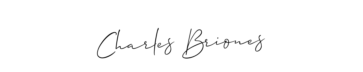 It looks lik you need a new signature style for name Charles Briones. Design unique handwritten (Allison_Script) signature with our free signature maker in just a few clicks. Charles Briones signature style 2 images and pictures png