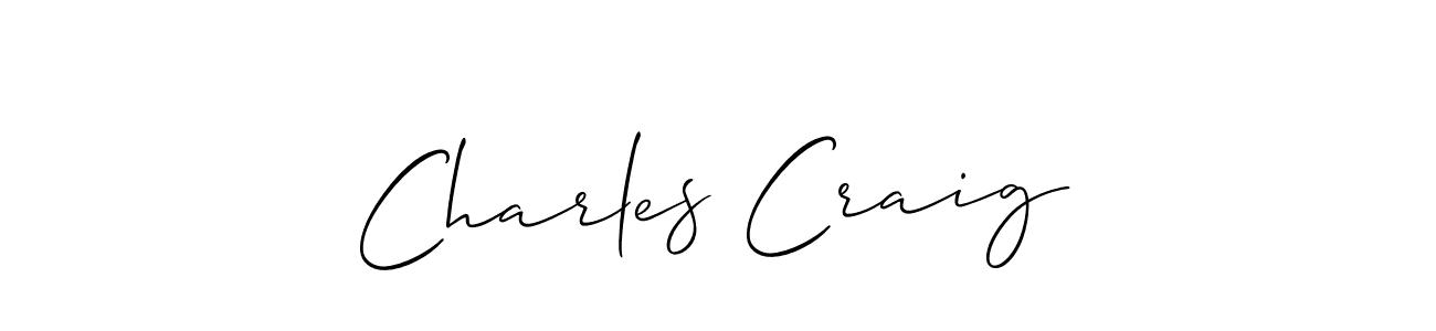 Create a beautiful signature design for name Charles Craig. With this signature (Allison_Script) fonts, you can make a handwritten signature for free. Charles Craig signature style 2 images and pictures png