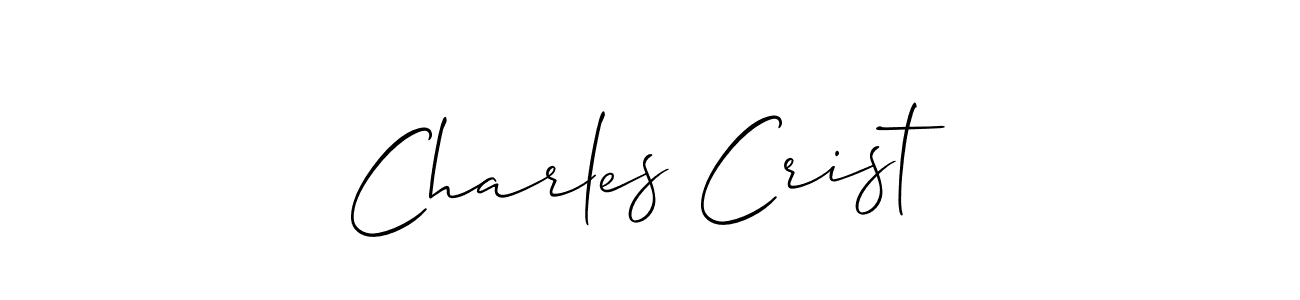 Create a beautiful signature design for name Charles Crist. With this signature (Allison_Script) fonts, you can make a handwritten signature for free. Charles Crist signature style 2 images and pictures png