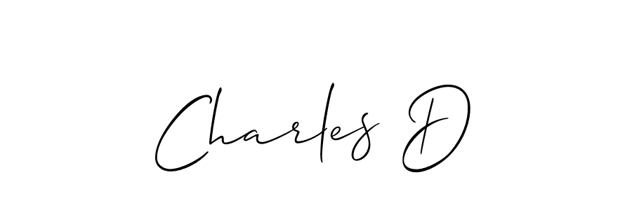 How to make Charles D name signature. Use Allison_Script style for creating short signs online. This is the latest handwritten sign. Charles D signature style 2 images and pictures png