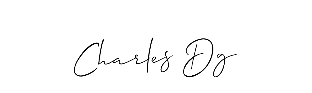 The best way (Allison_Script) to make a short signature is to pick only two or three words in your name. The name Charles Dg include a total of six letters. For converting this name. Charles Dg signature style 2 images and pictures png