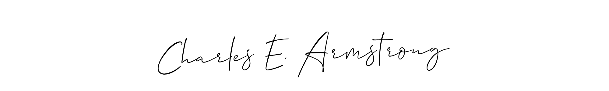 Allison_Script is a professional signature style that is perfect for those who want to add a touch of class to their signature. It is also a great choice for those who want to make their signature more unique. Get Charles E. Armstrong name to fancy signature for free. Charles E. Armstrong signature style 2 images and pictures png