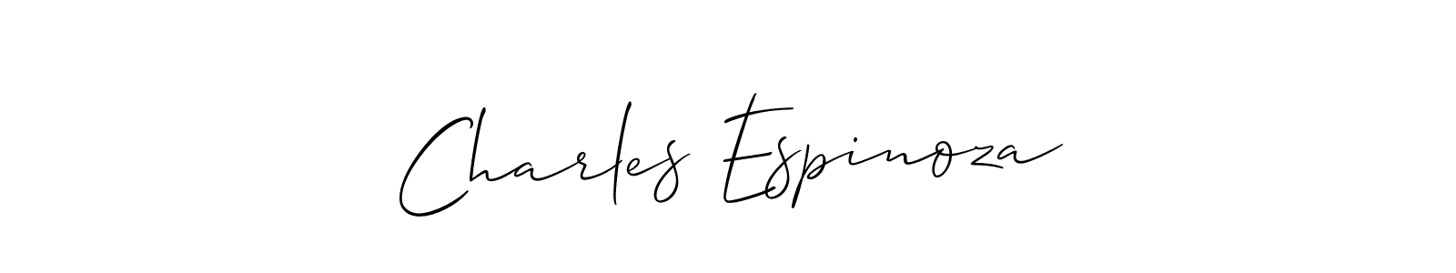It looks lik you need a new signature style for name Charles Espinoza. Design unique handwritten (Allison_Script) signature with our free signature maker in just a few clicks. Charles Espinoza signature style 2 images and pictures png