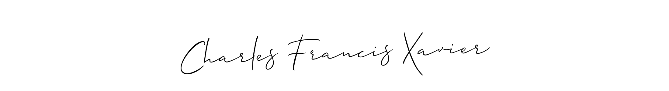 You should practise on your own different ways (Allison_Script) to write your name (Charles Francis Xavier) in signature. don't let someone else do it for you. Charles Francis Xavier signature style 2 images and pictures png