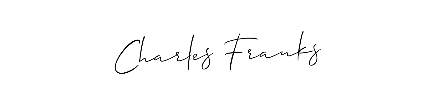 Create a beautiful signature design for name Charles Franks. With this signature (Allison_Script) fonts, you can make a handwritten signature for free. Charles Franks signature style 2 images and pictures png