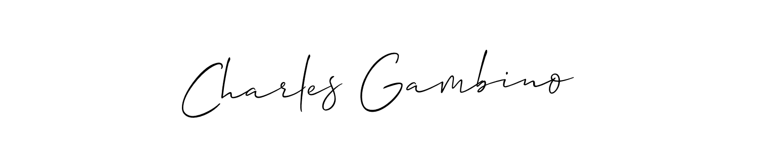 The best way (Allison_Script) to make a short signature is to pick only two or three words in your name. The name Charles Gambino include a total of six letters. For converting this name. Charles Gambino signature style 2 images and pictures png