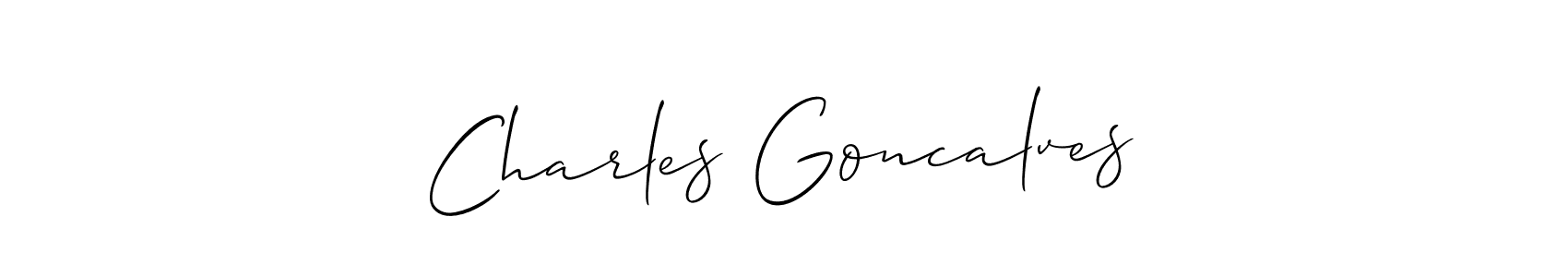 Also we have Charles Goncalves name is the best signature style. Create professional handwritten signature collection using Allison_Script autograph style. Charles Goncalves signature style 2 images and pictures png