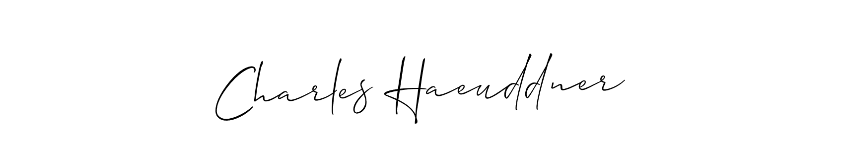 Allison_Script is a professional signature style that is perfect for those who want to add a touch of class to their signature. It is also a great choice for those who want to make their signature more unique. Get Charles Haeuddner name to fancy signature for free. Charles Haeuddner signature style 2 images and pictures png