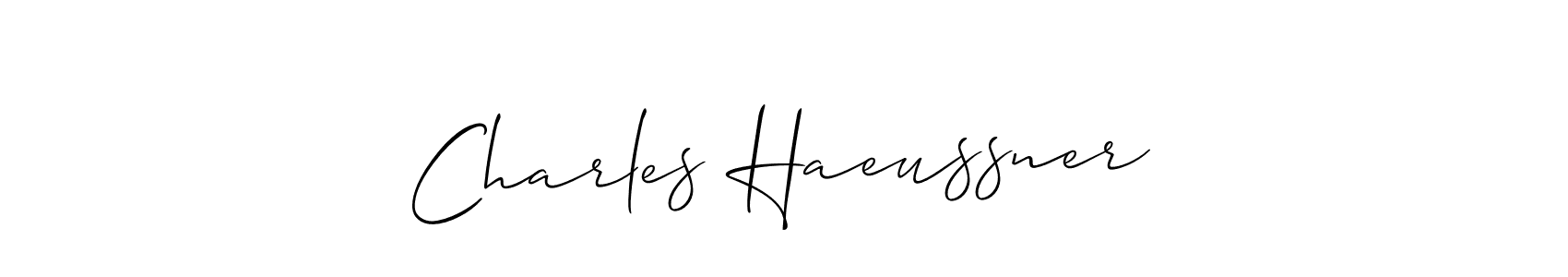 Also we have Charles Haeussner name is the best signature style. Create professional handwritten signature collection using Allison_Script autograph style. Charles Haeussner signature style 2 images and pictures png
