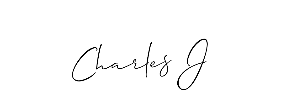 How to make Charles J name signature. Use Allison_Script style for creating short signs online. This is the latest handwritten sign. Charles J signature style 2 images and pictures png
